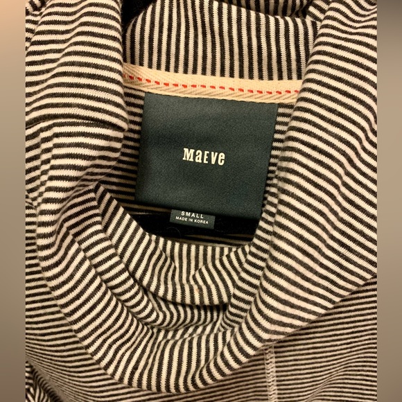 Anthropologie Mauve Tal Cowl Neck Tunic Striped Sweater Pullover Top Size Small - Picture 4 of 4